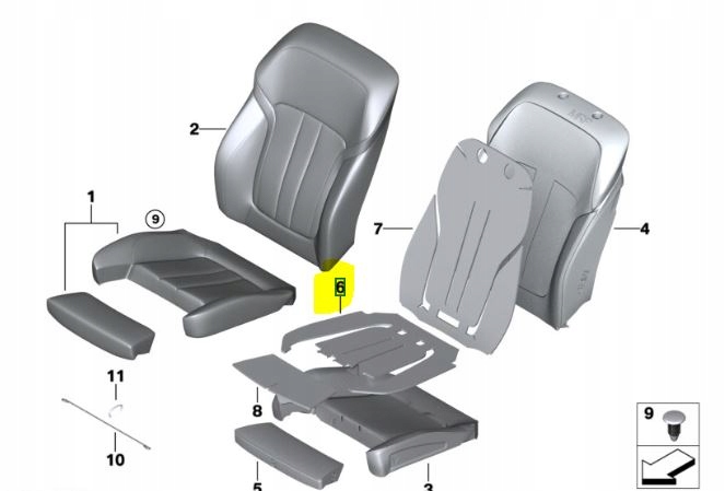 Mata grzewcza podgrzewanie kanapa siedzisko BMW G30 G11 G12 - galeria