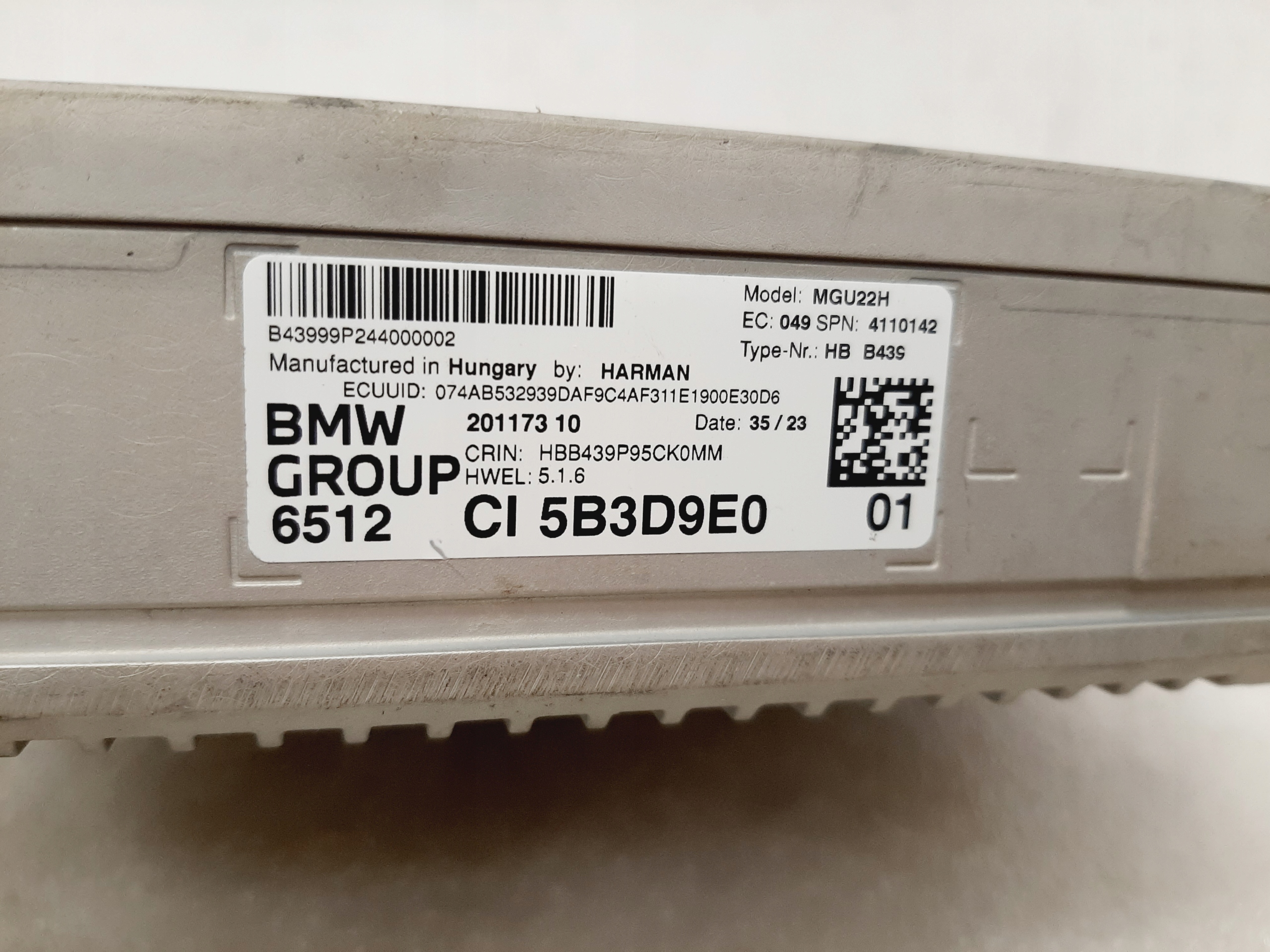 Head Unit BMW MGU Czytnik Nawigacji High 5 - galeria