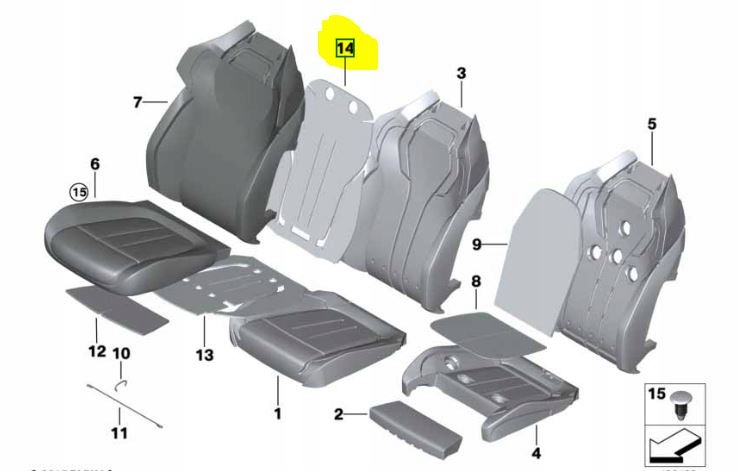 Mata grzewcza podgrzewanie fotela plecy BMW G30 F90 G31 G32 - galeria