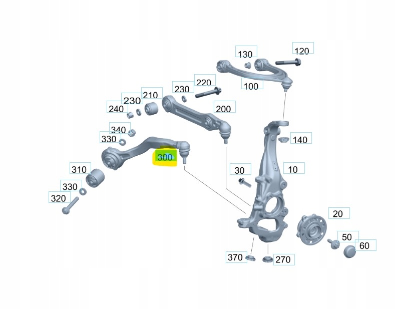 Wahacz Przedni Prawy Mercedes W223 2WD A2233336000 - galeria