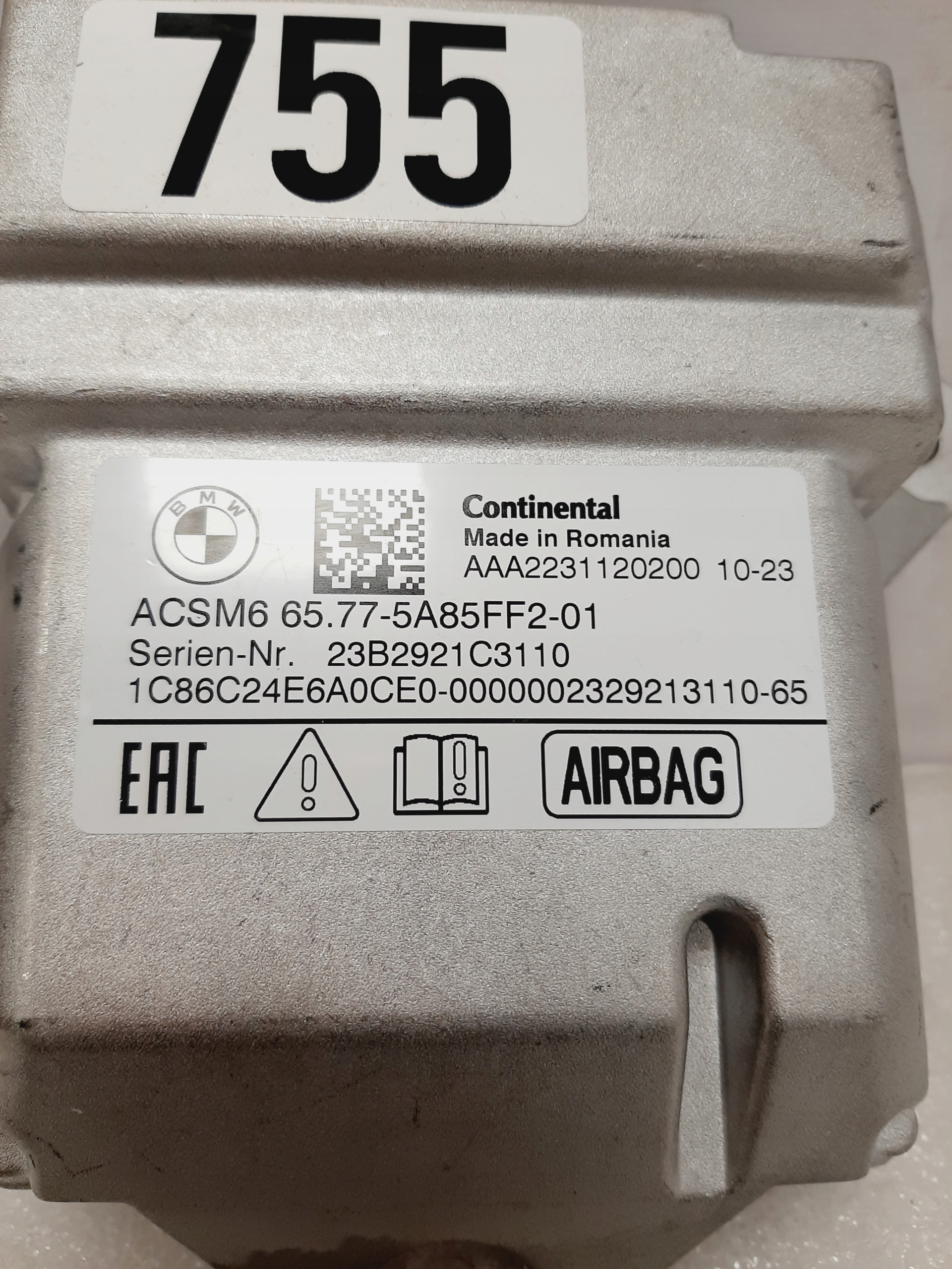 Sterownik Moduł Poduszki AirBag BMW G60 5A85FF2 - galeria
