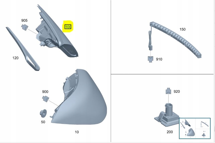Lampa Mercedes CLS W257 Tył PRAWA Tylna EU w klape - galeria