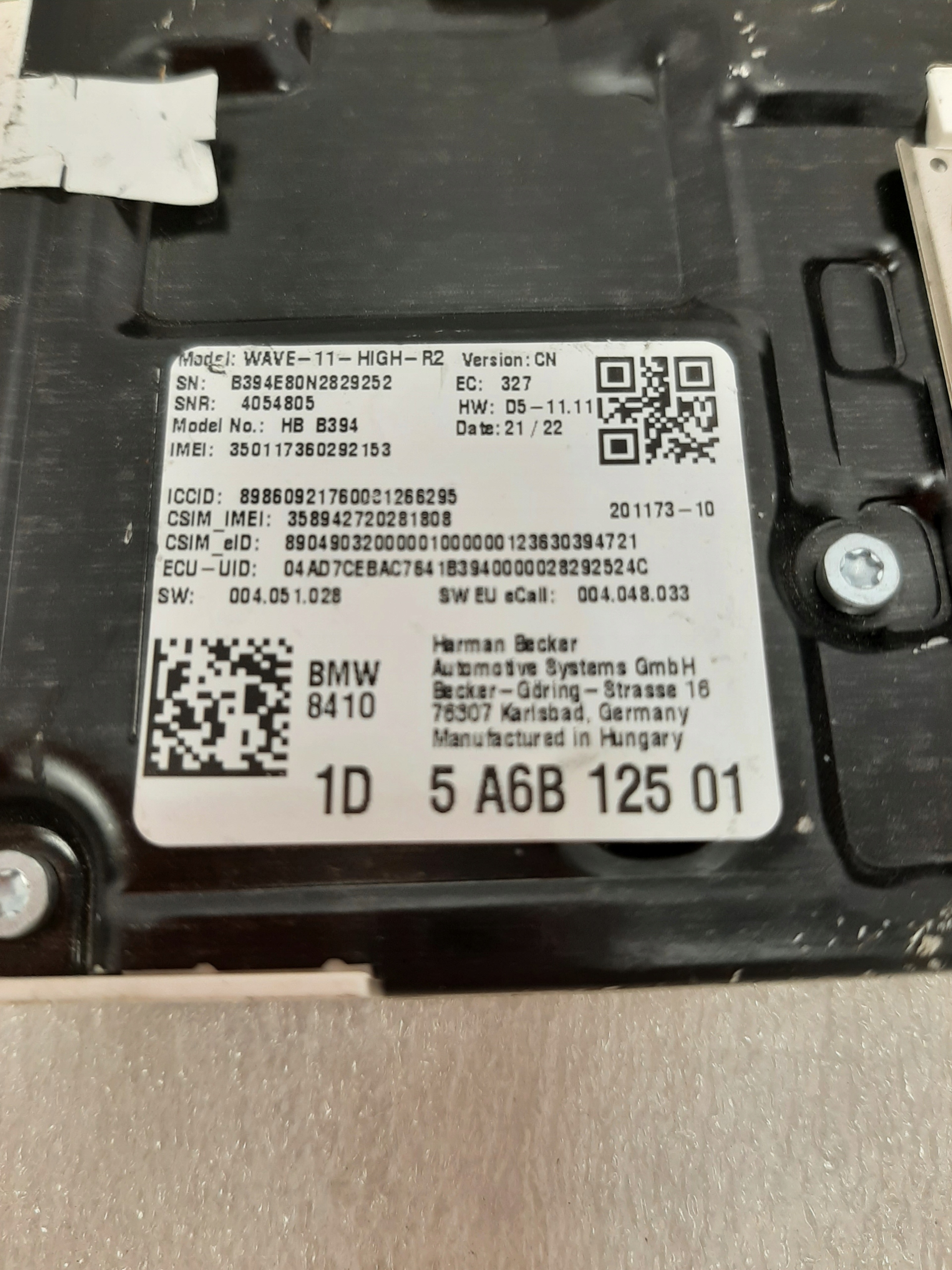 Moduł Telematic Telematik BMW G High 5A6B125 - galeria