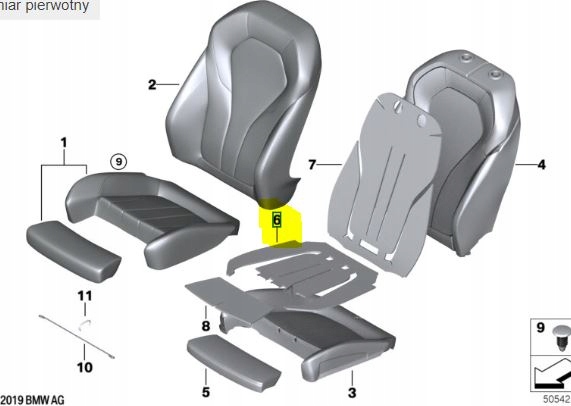 Mata grzewcza podgrzewanie fotela siedzisko BMW G30 G11 F90 - galeria