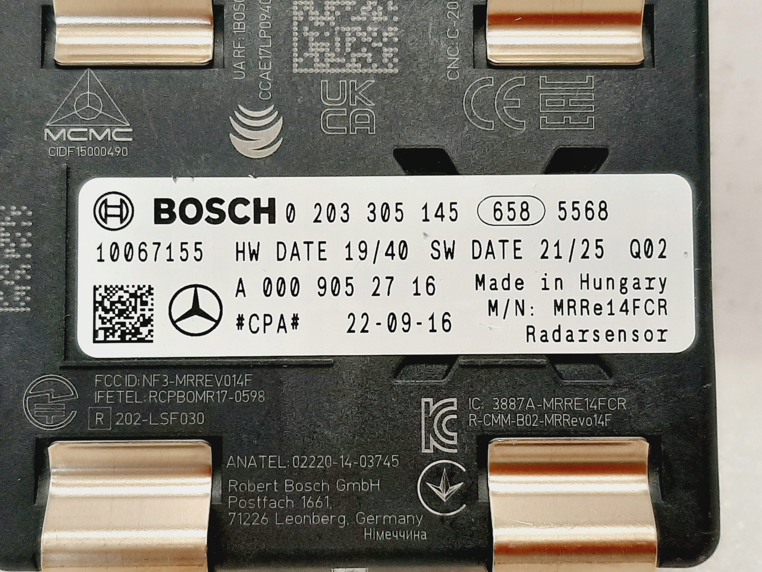 Radar Mercedes ACC Distronic A0009052716 W205 W253 GLC - galeria