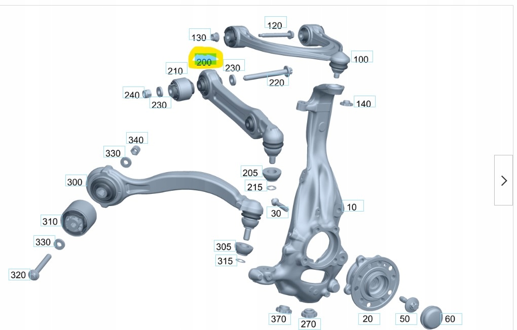 Wahacz Przedni Lewy Prawy Mercedes W214 W236 W254 4Matic 2540100 - galeria