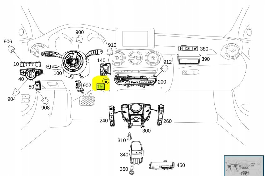 Przełącznik Start Stop Mercedes W205 W213 W222 - galeria