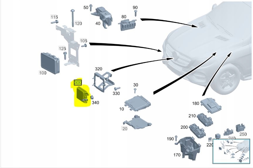 Radar Distronic Mercedes A0009055518 W205 W223 - galeria
