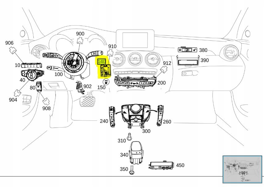 Moduł Stacyjki Mercedes A2139006833 W213 W257 W238 - galeria