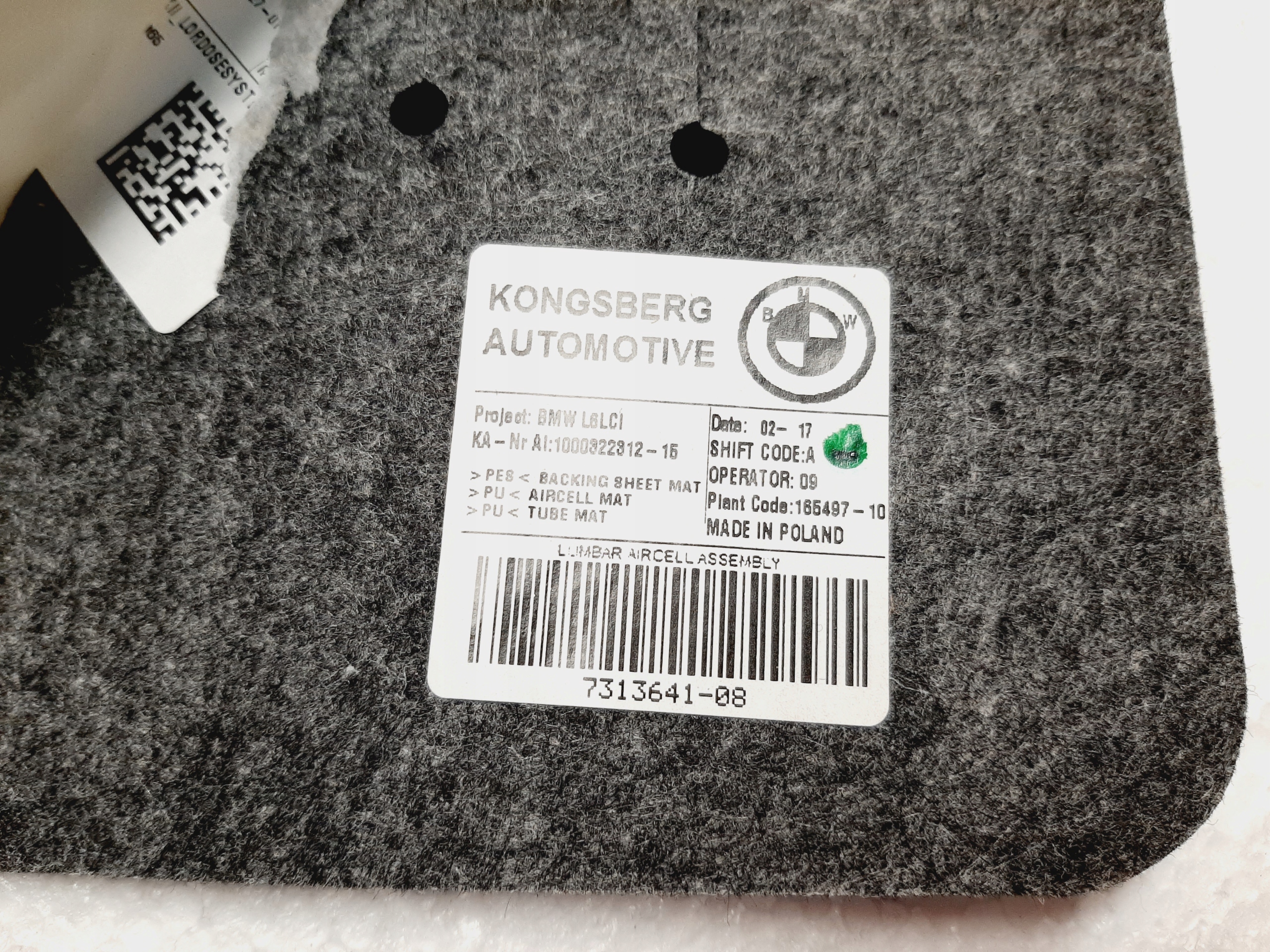 Poduszka Pompowanie Lędźwi Fotela BMW G11 G12 G30 - galeria
