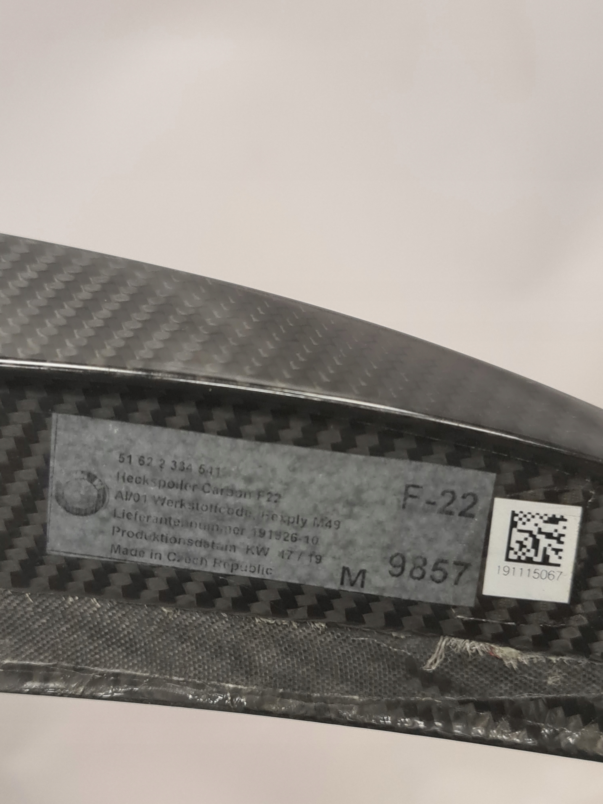 Lotka Spoiler klapy BMW F22 F87 M2 CARBON - galeria