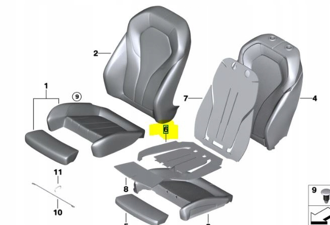 Mata grzewcza podgrzewanie fotela siedzisko BMW G30 G32 USA - galeria