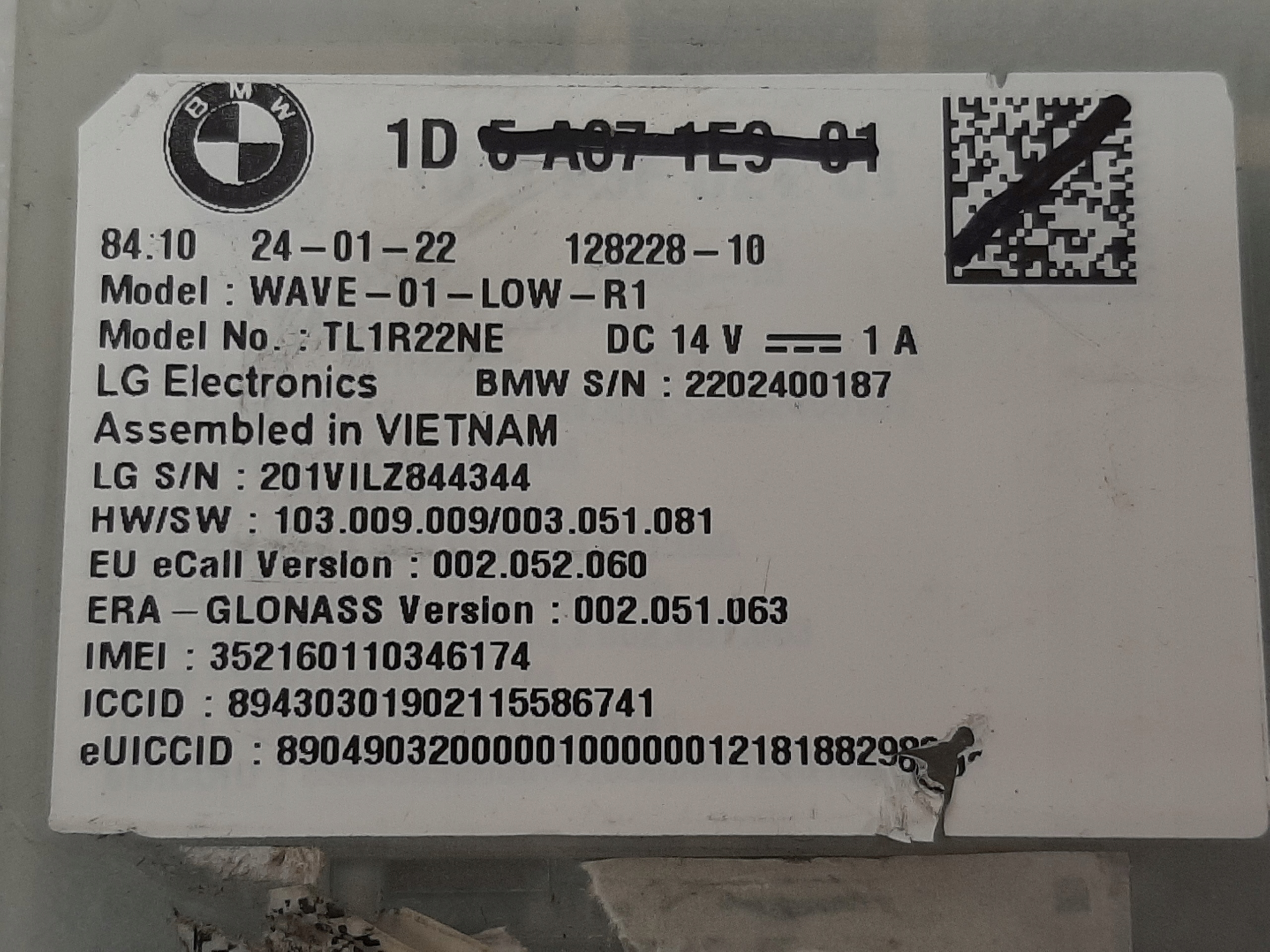 Moduł Telematic Telematik BMW G High 5A6CE63 - galeria