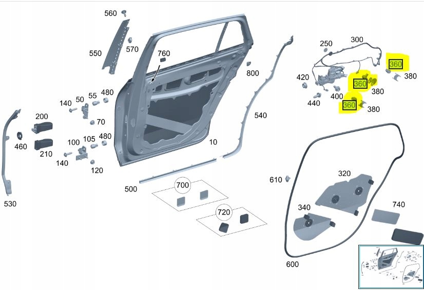 Czujnik odległości drzwi Mercedes A2239057106 EQS - galeria