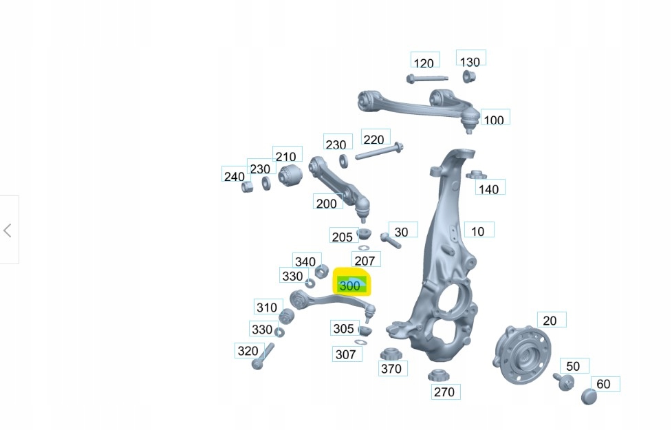 Zdjęcie produktu Wahacz Przedni Lewy Mercedes W214 W236 4Matic A2143330700 LI