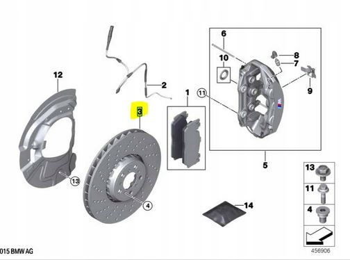 Zdjęcie produktu Tarcze BMW X5M F85 X6M F86 2284901 2284902 PRZÓD