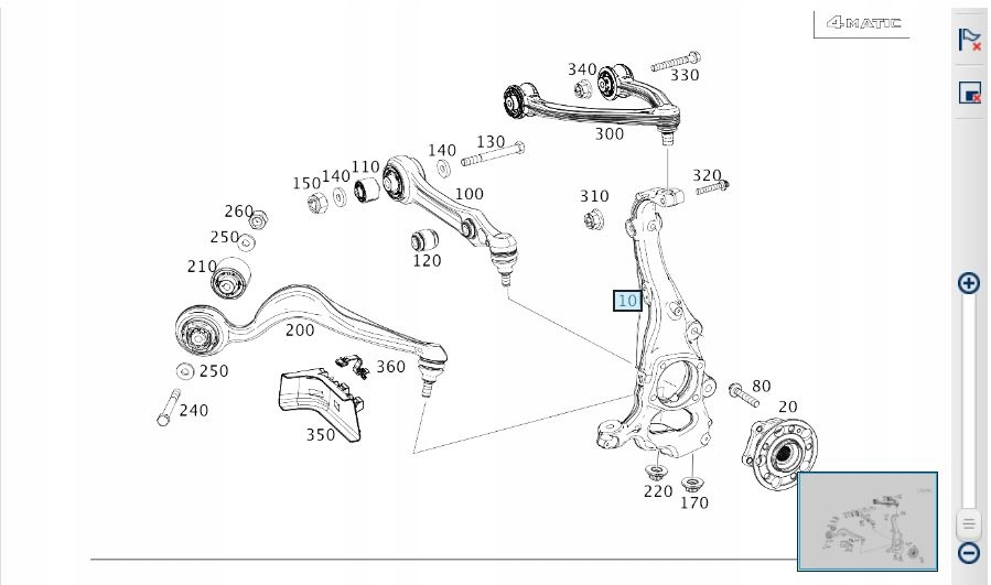 Zdjęcie produktu Zwrotnica Mercedes W222 S63 AMG 2220400RE PRAWA