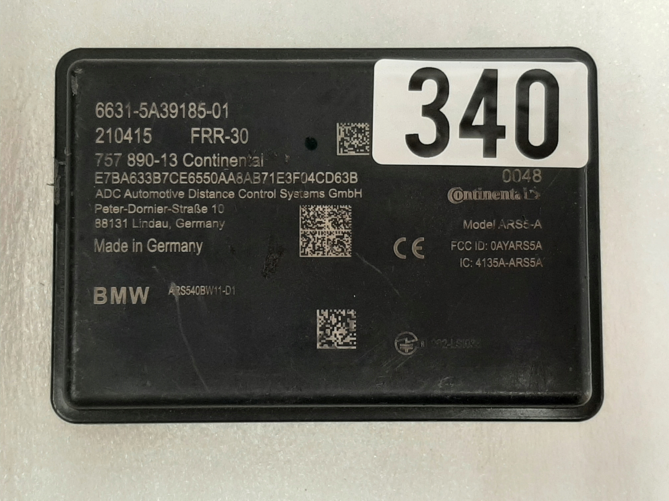 Zdjęcie produktu Radar Czujnik ACC ADC Tempomat FRR BMW G70 G07 5A39185