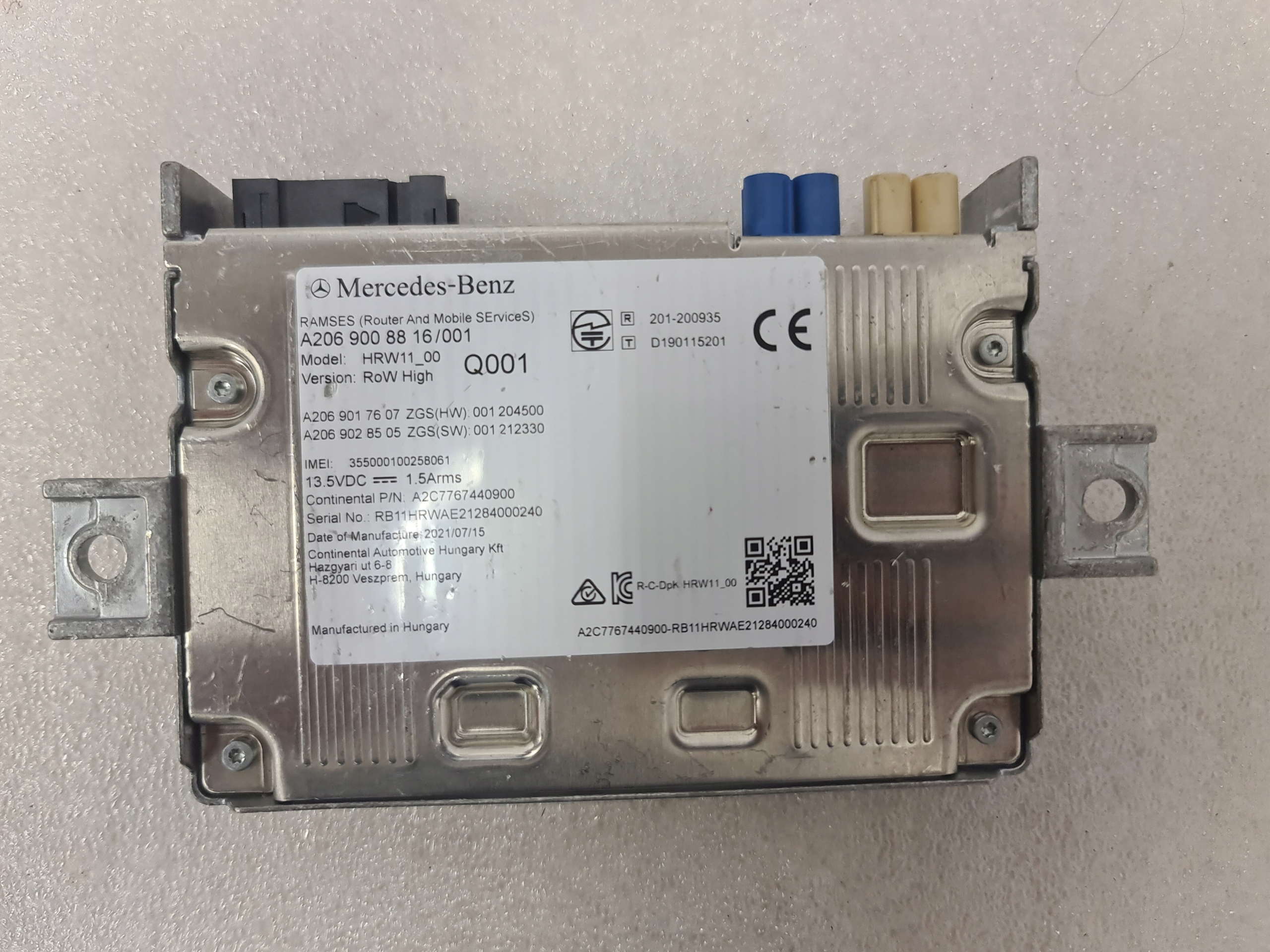 Moduł Sterownik RAMSES High Mercedes W206 W223