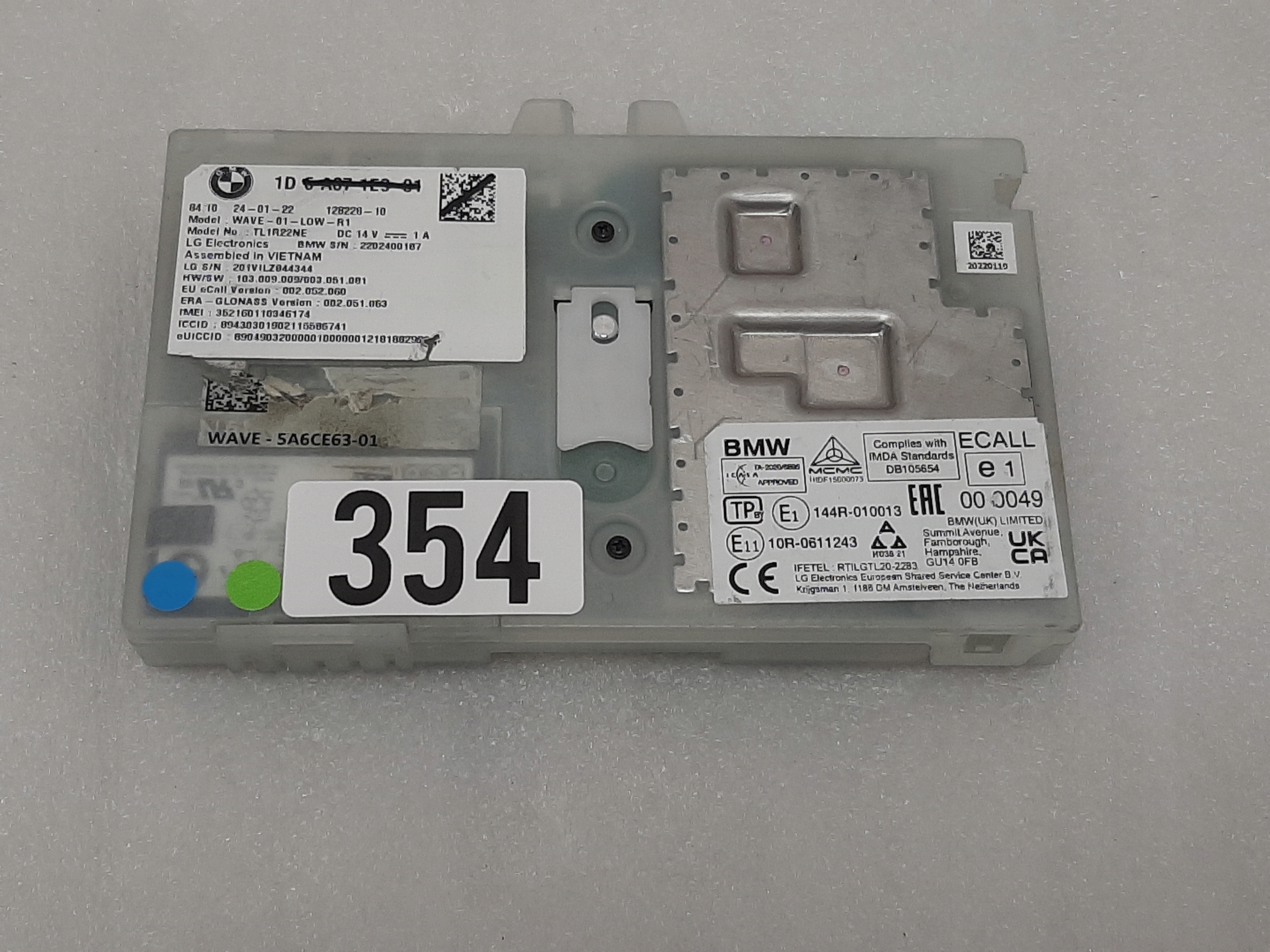 Moduł Telematic Telematik BMW G High 5A6CE63